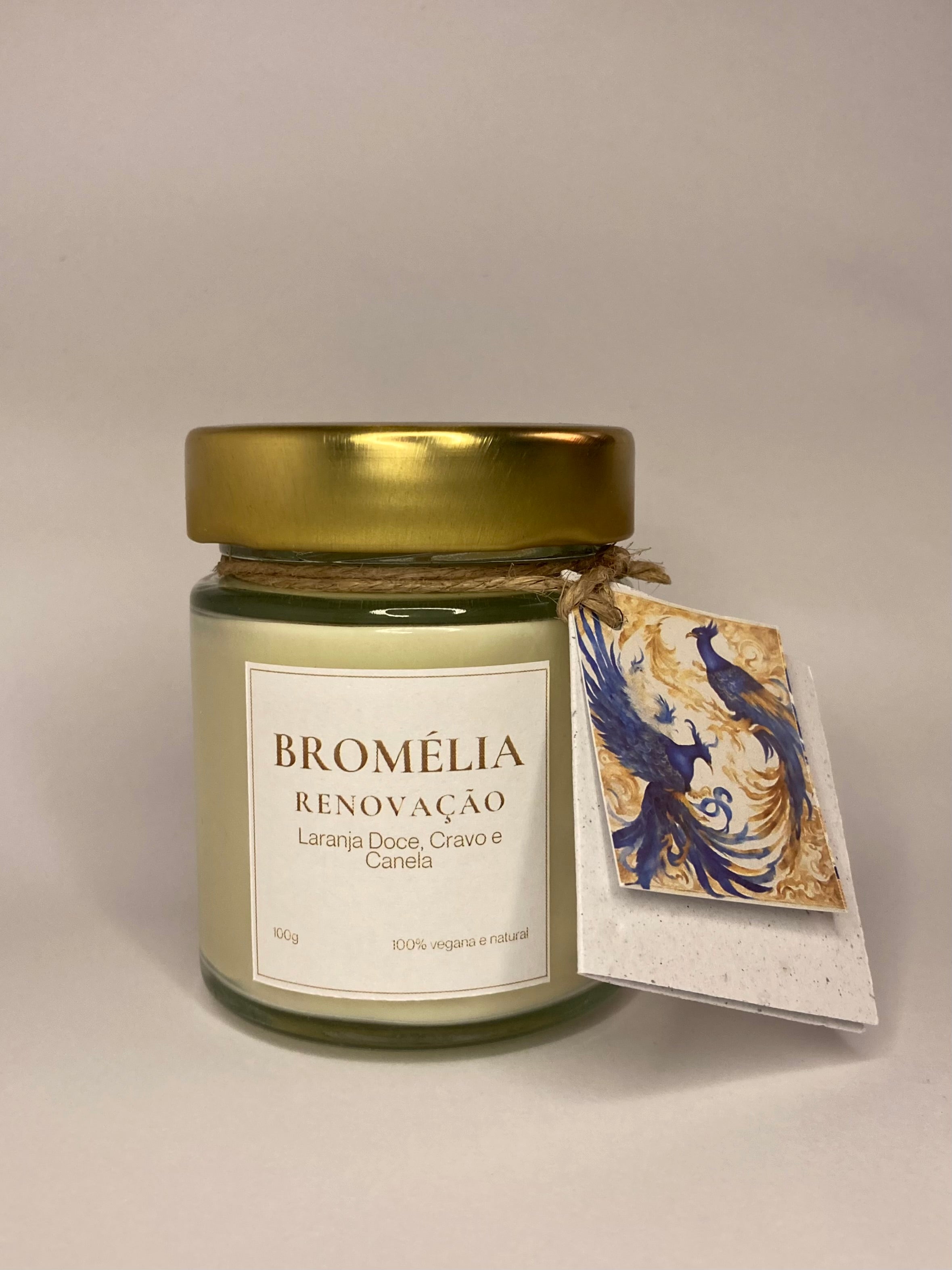 Renovação - Vela Natural de Laranja Doce, Cravo e Canela 100g