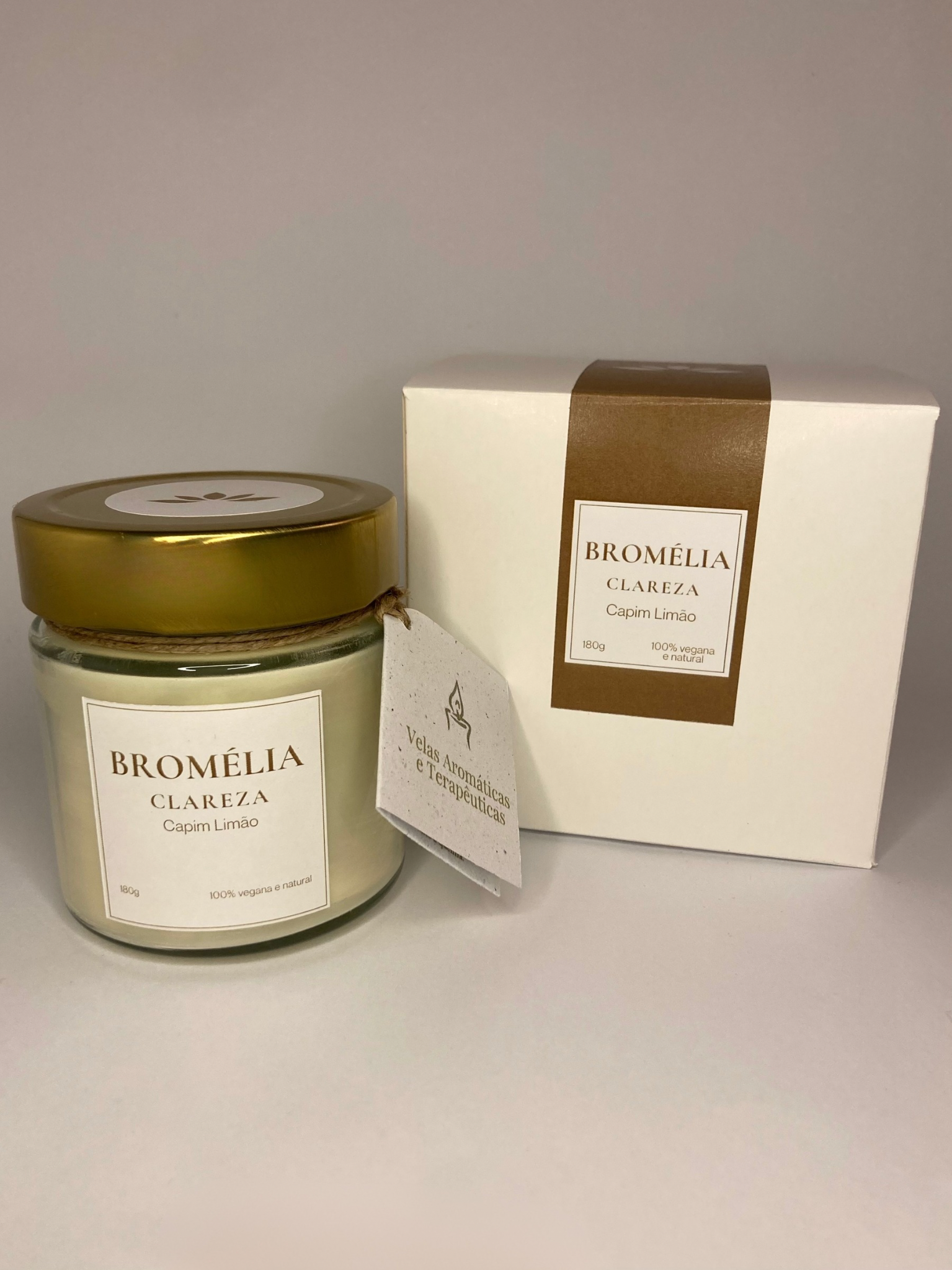 Clareza - Vela Natural de Capim Limão 180g