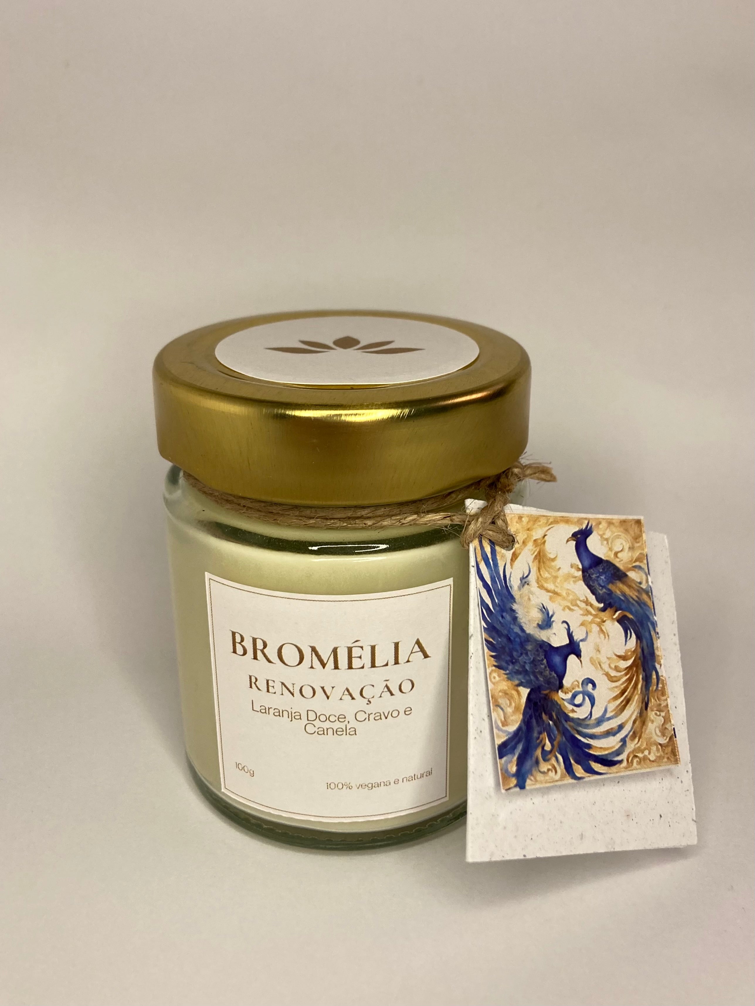 Renovação - Vela Natural de Laranja Doce, Cravo e Canela 100g