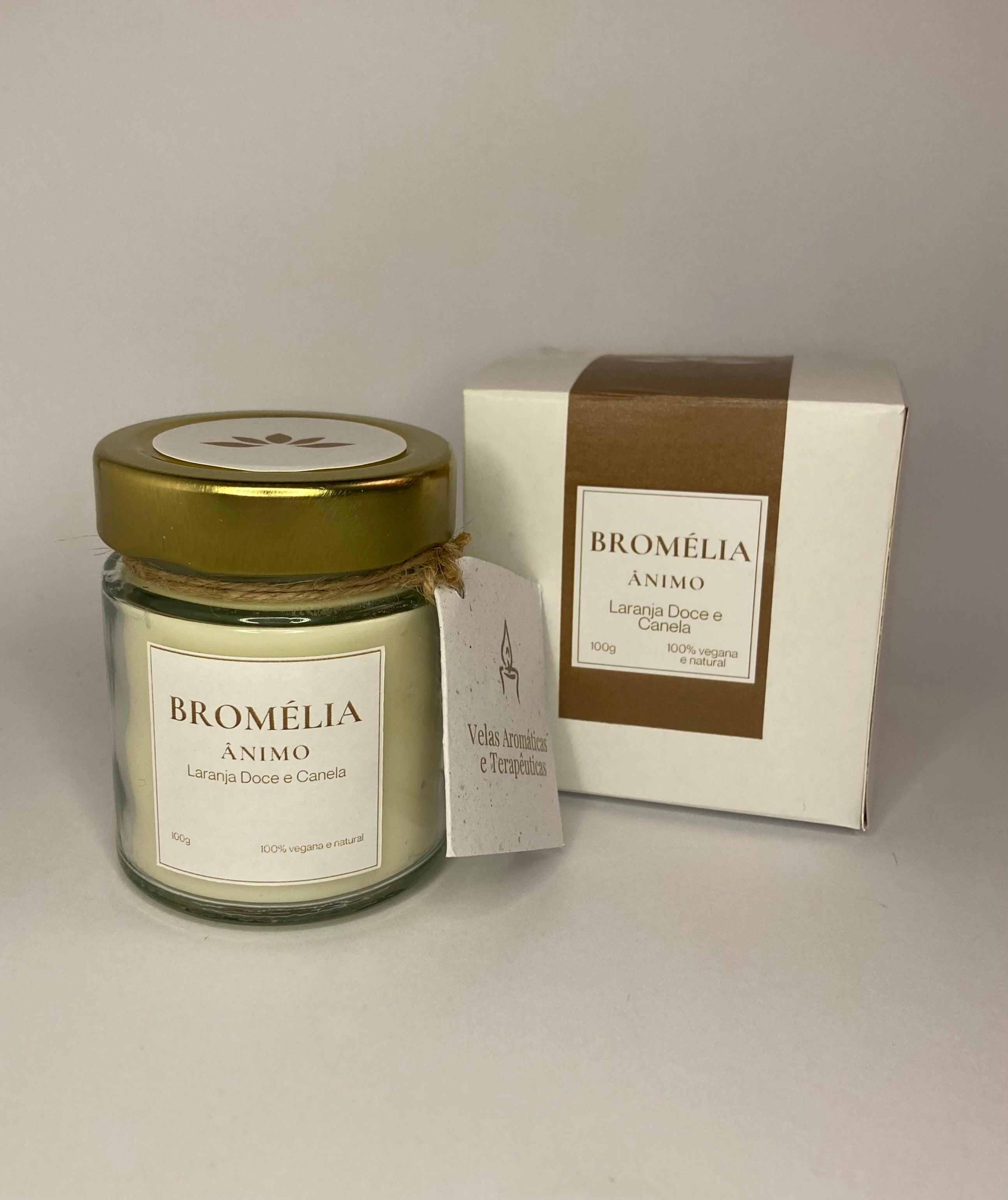 Ânimo - Vela Natural de Laranja Doce e Canela 100g