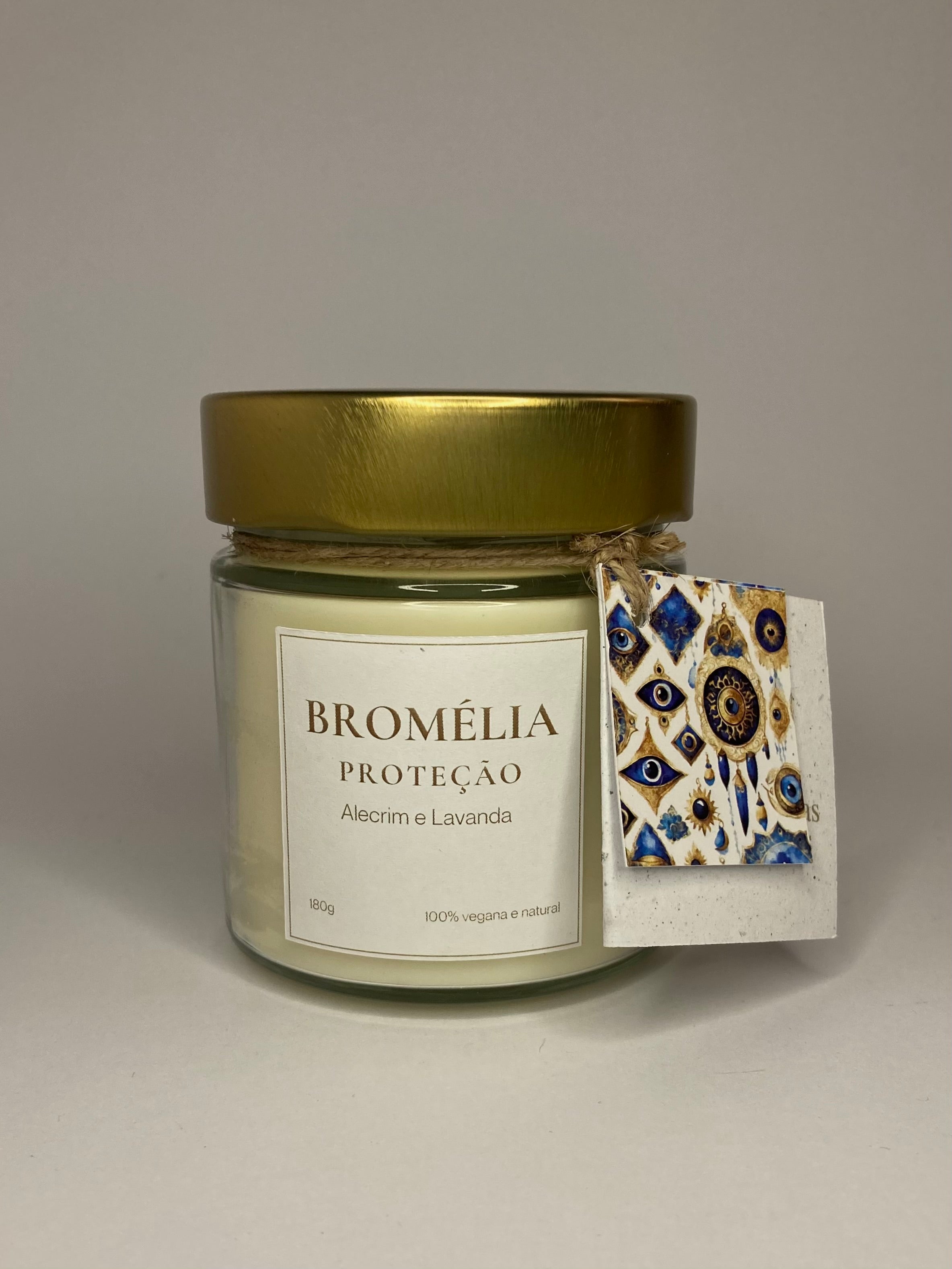 Proteção - Vela Natural de Alecrim e Lavanda 180g