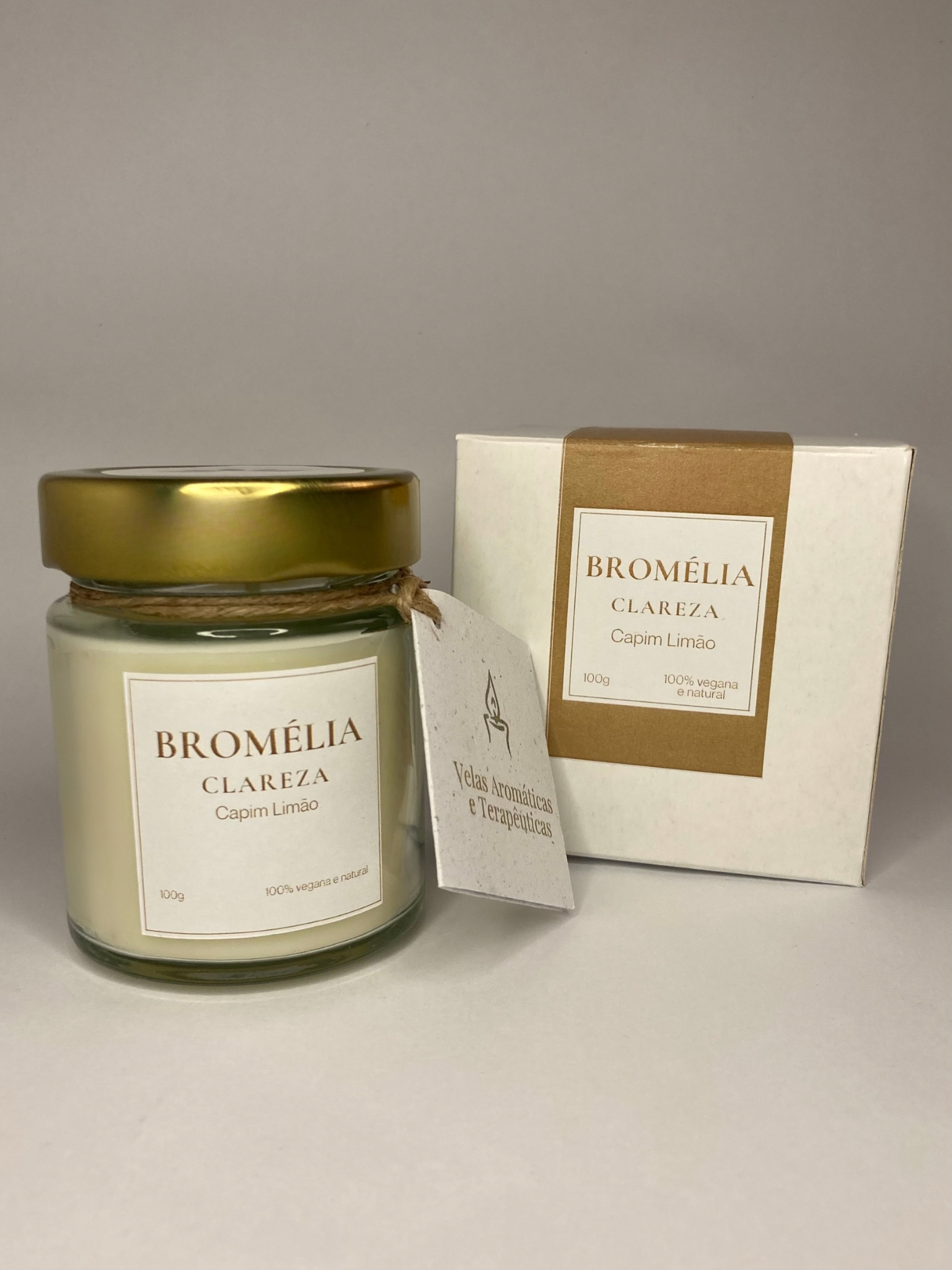 Clareza - Vela Natural de Capim Limão 100g