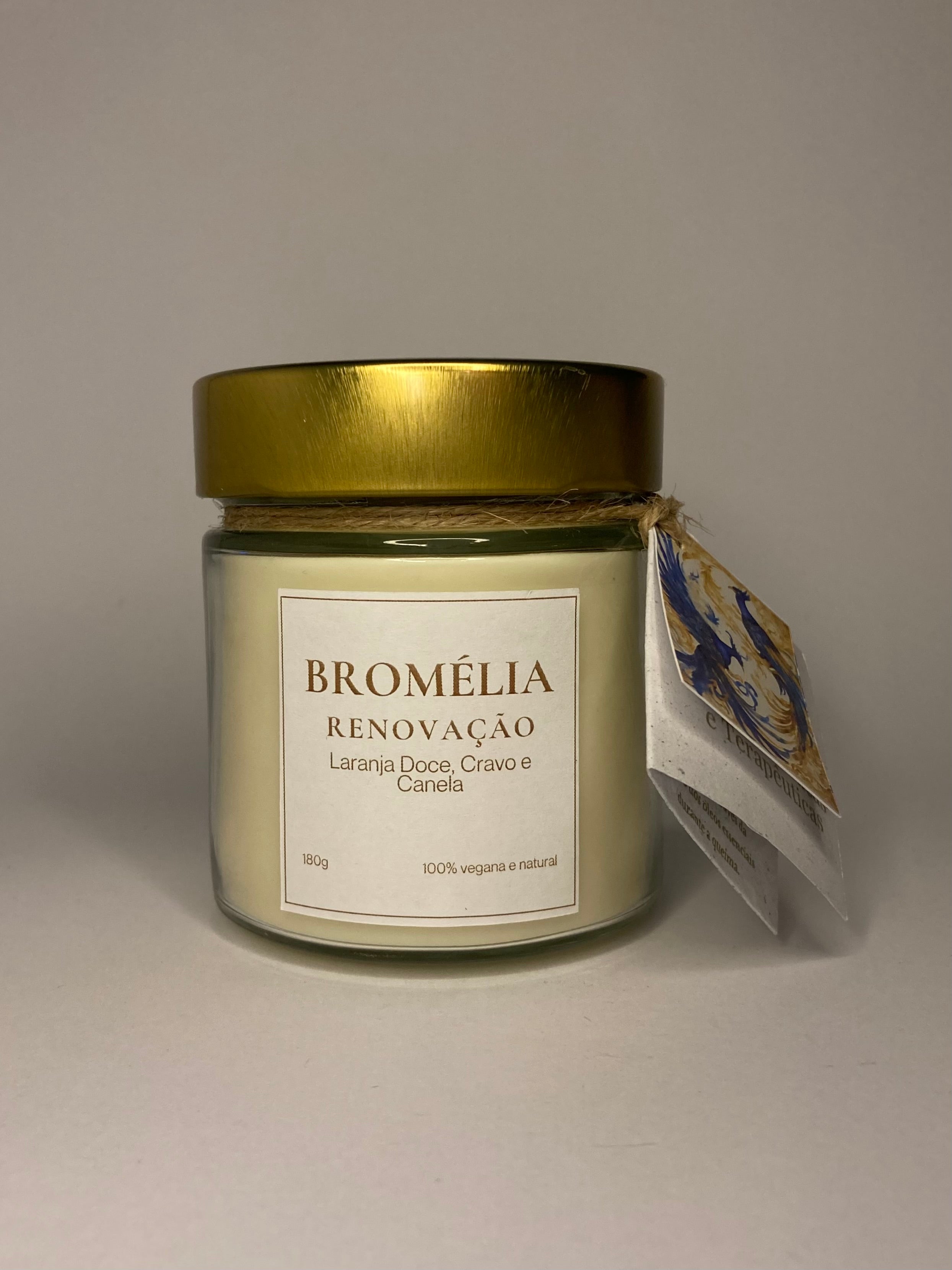 Renovação - Vela Natural de Laranja Doce, Cravo e Canela 180g