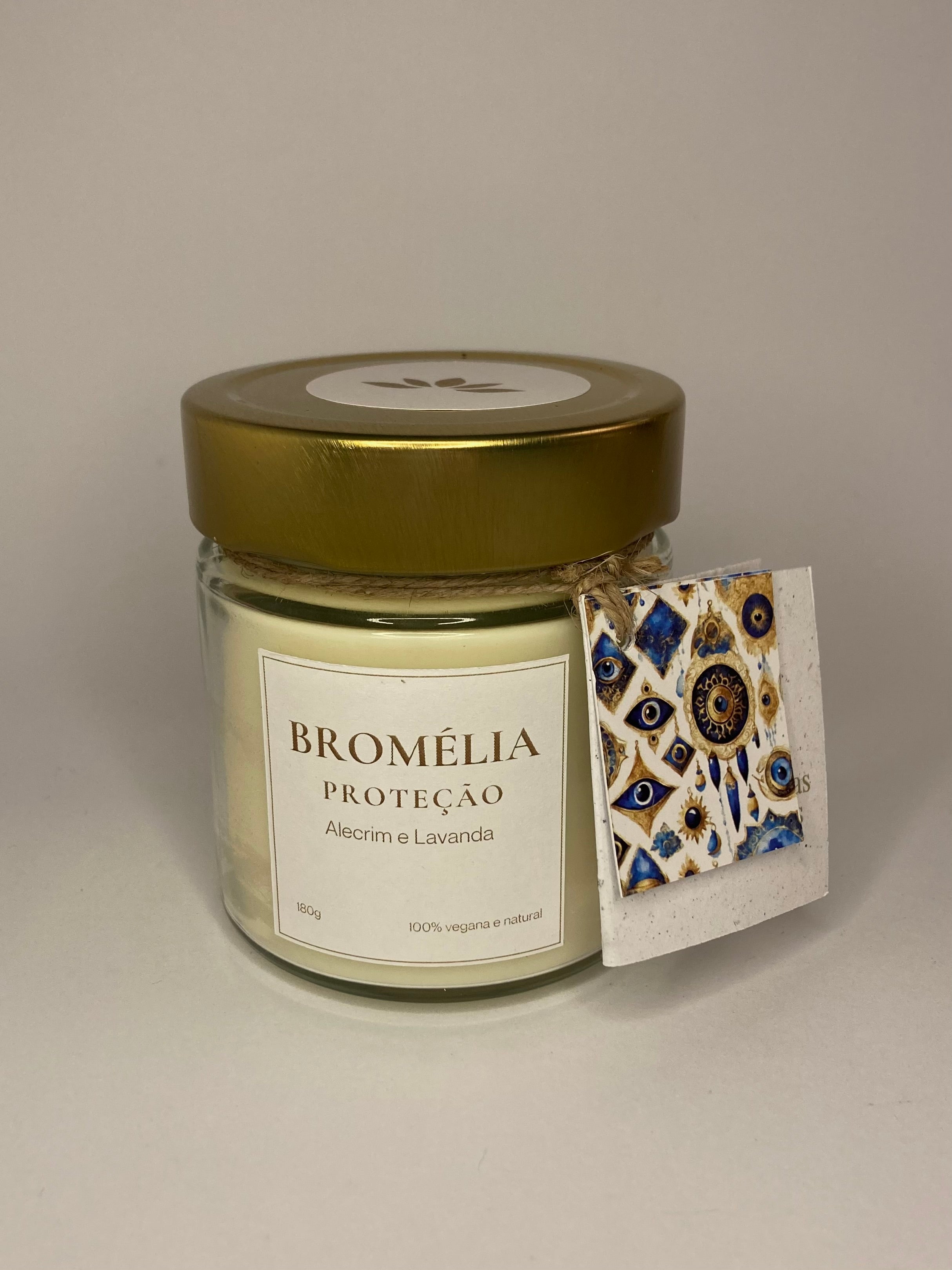 Proteção - Vela Natural de Alecrim e Lavanda 180g