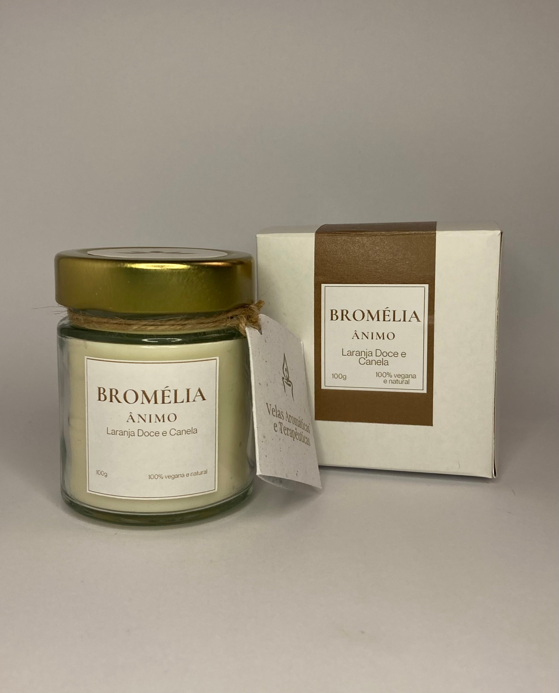 Ânimo - Vela Natural de Laranja Doce e Canela 100g