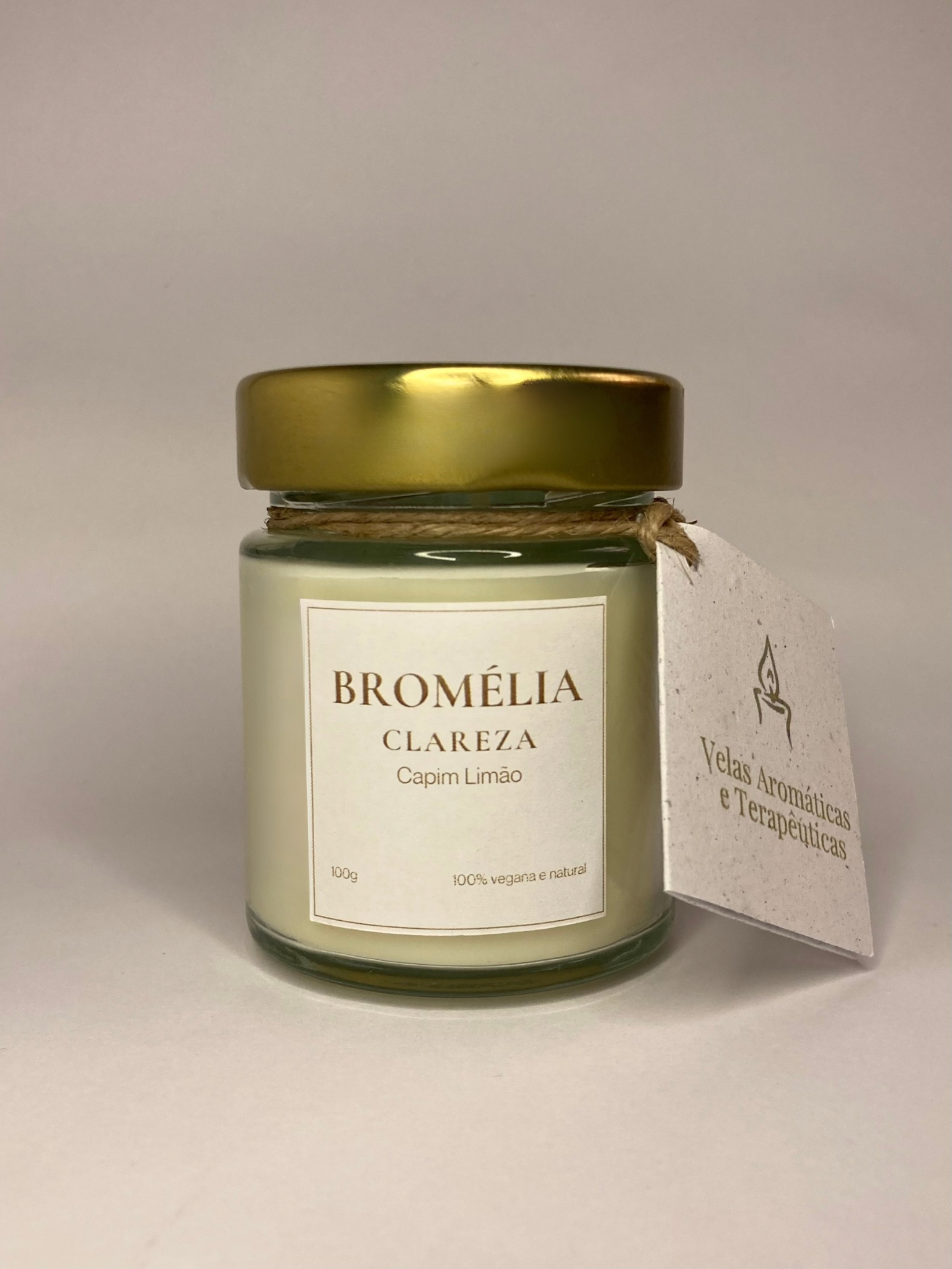 Clareza - Vela Natural de Capim Limão 100g