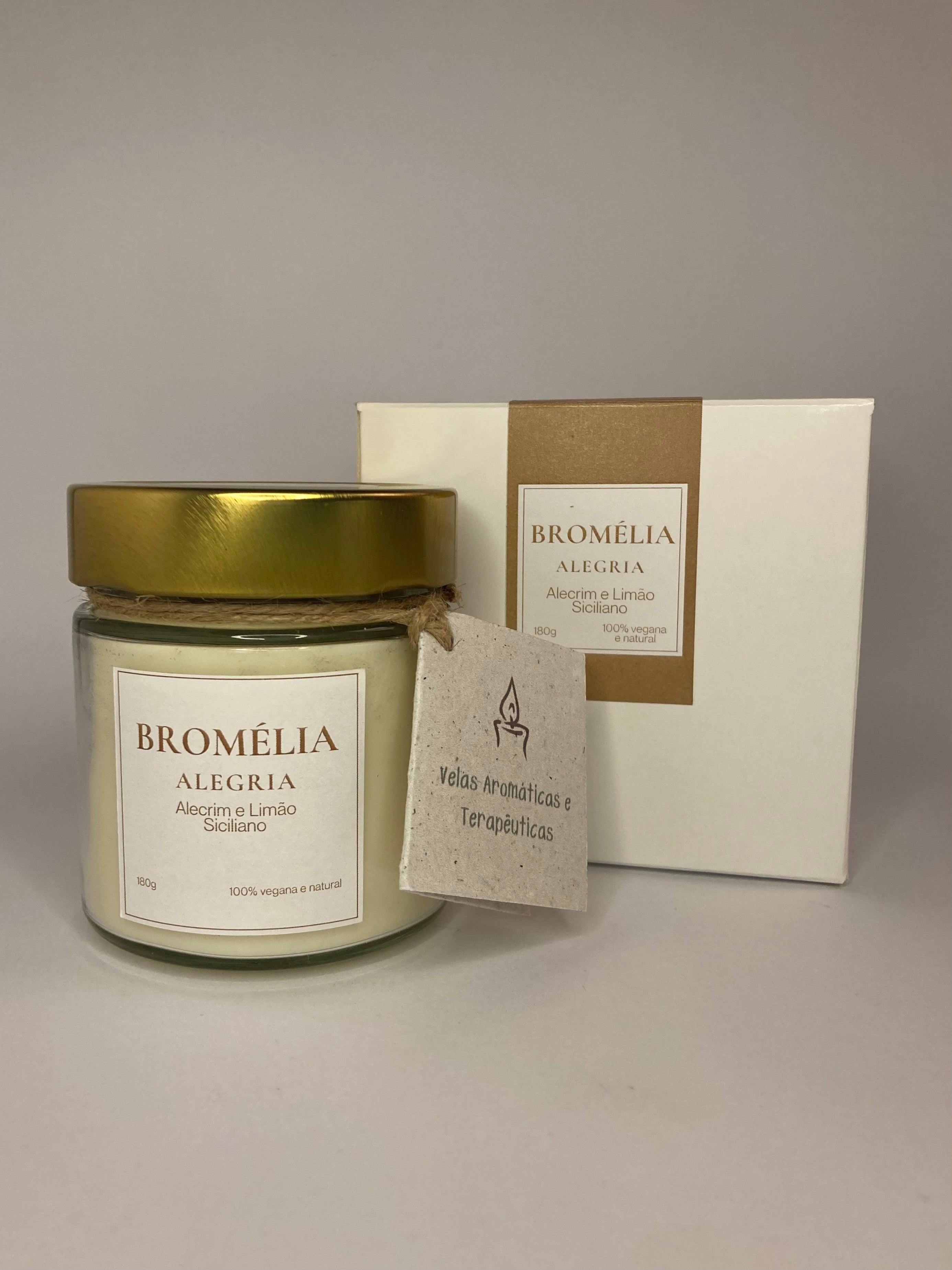 Alegria - Vela Natural de Alecrim e Limão Siciliano 180g