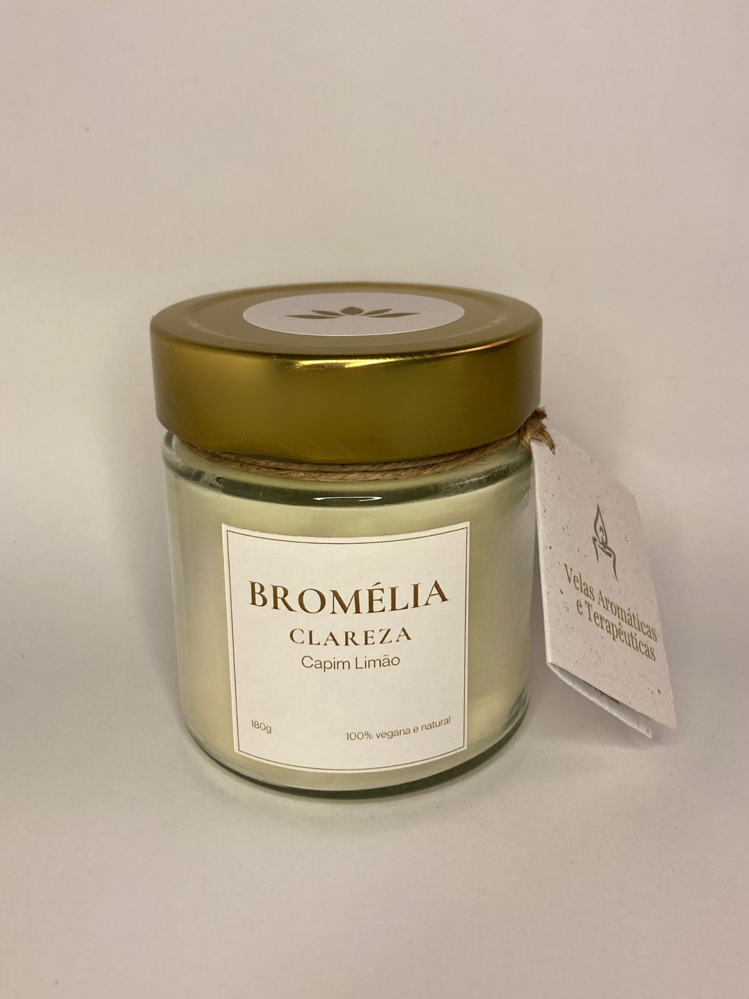 Clareza - Vela Natural de Capim Limão 180g