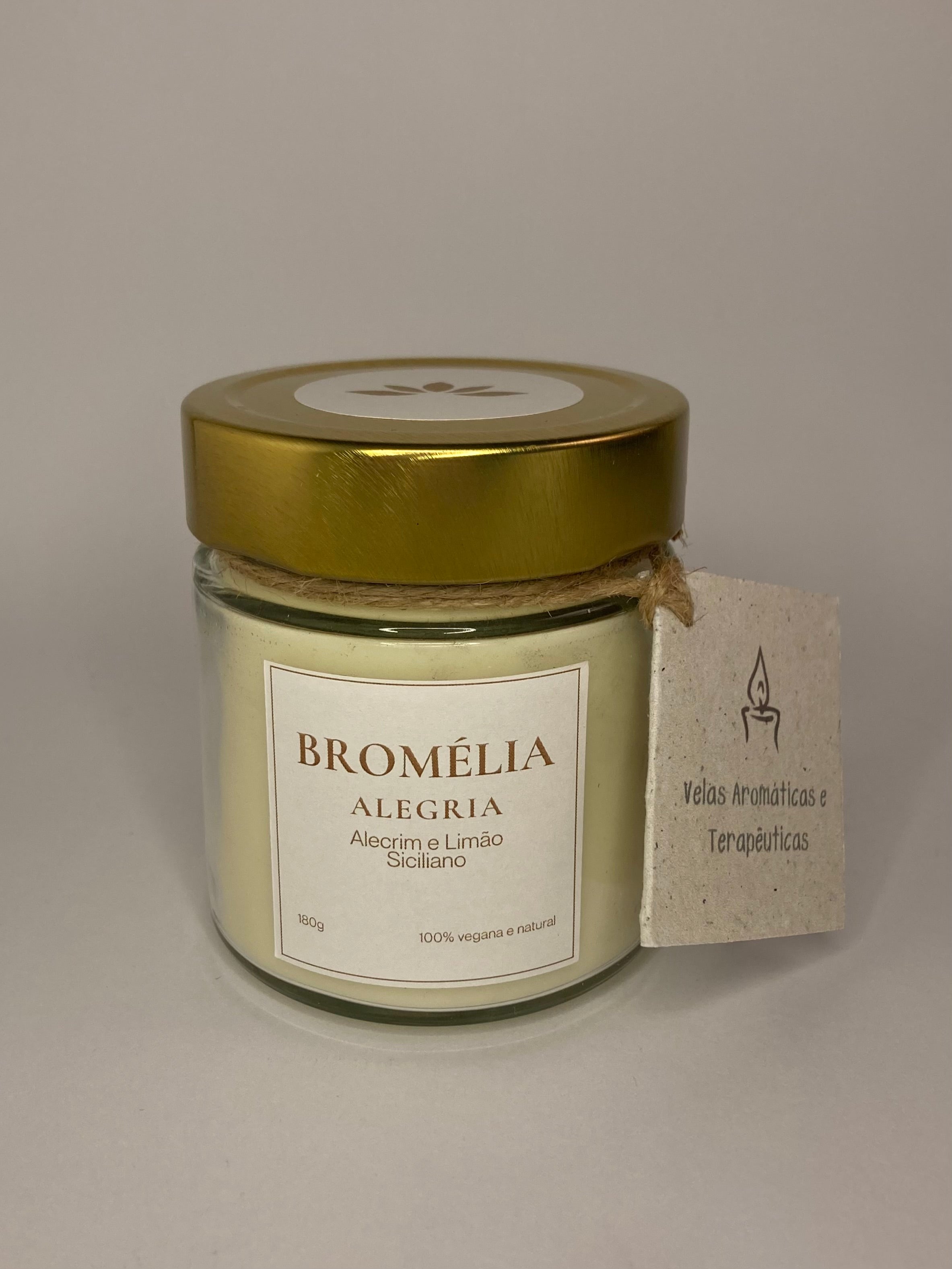 Alegria - Vela Natural de Alecrim e Limão Siciliano 180g