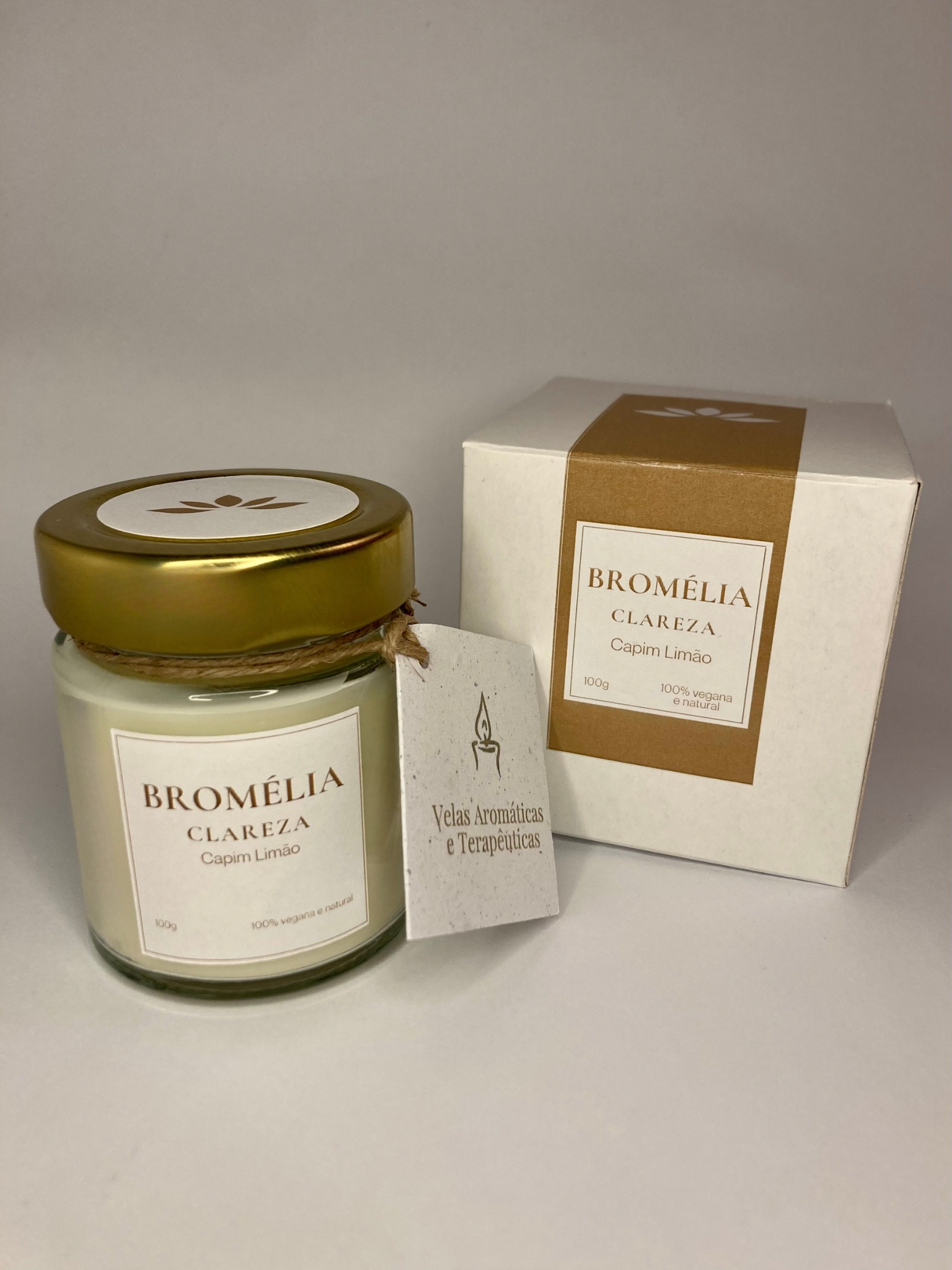 Clareza - Vela Natural de Capim Limão 100g