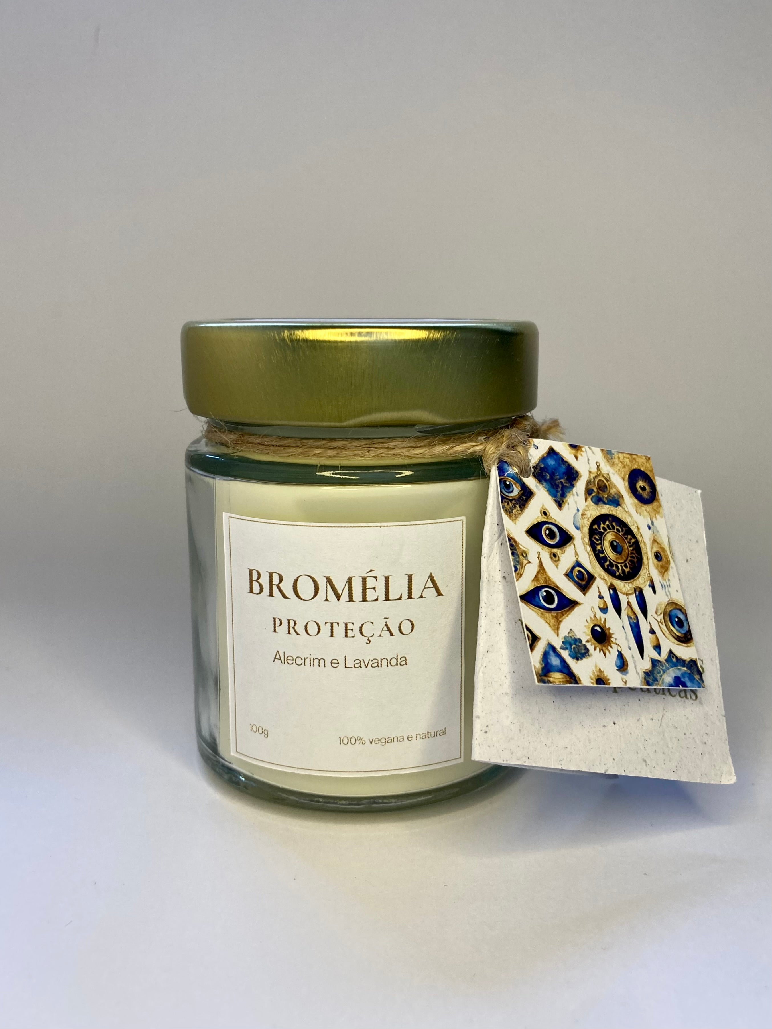 Proteção - Vela Natural de Alecrim e Lavanda 100g