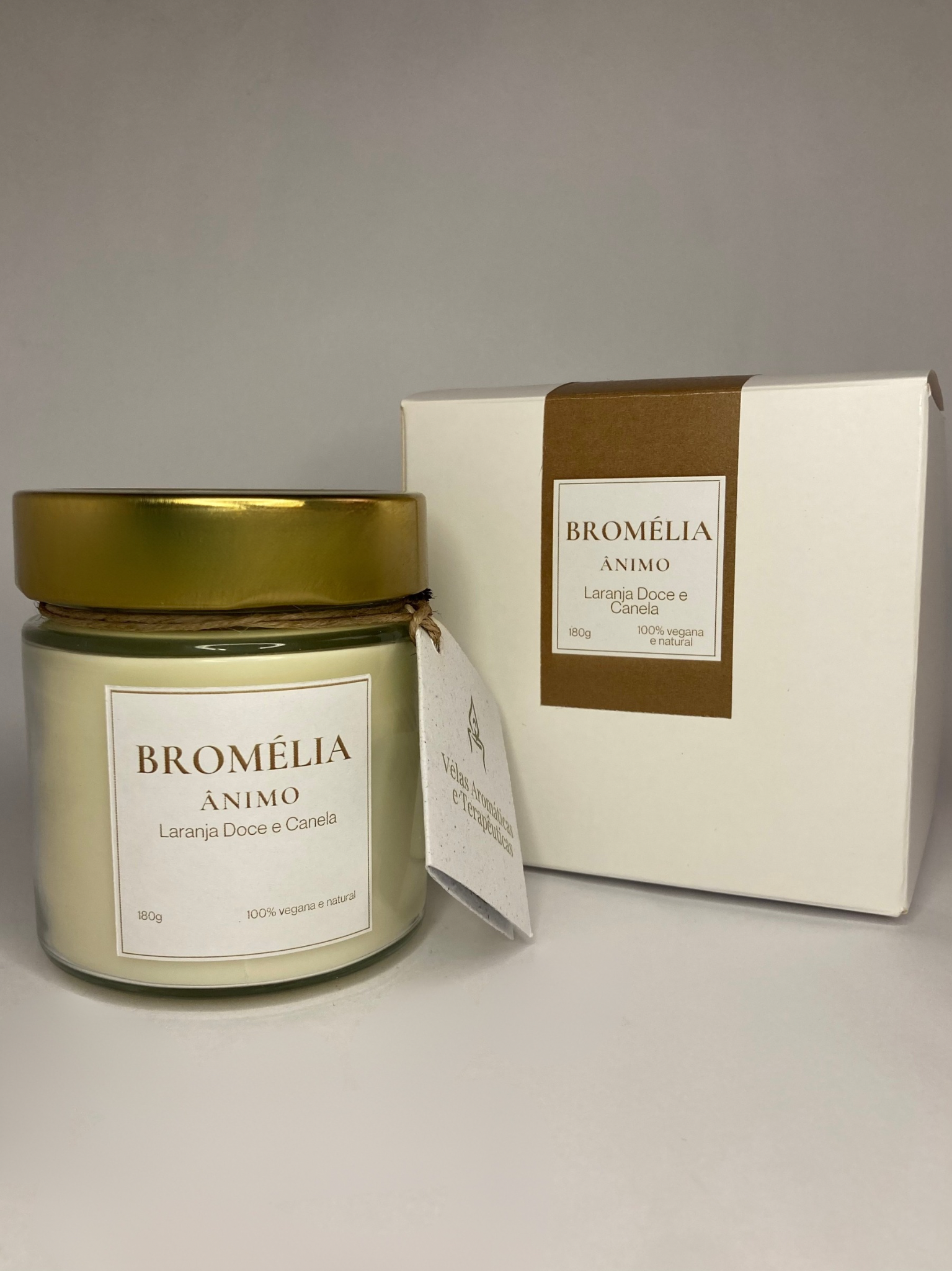 Ânimo - Vela Natural de Laranja Doce e Canela 180g