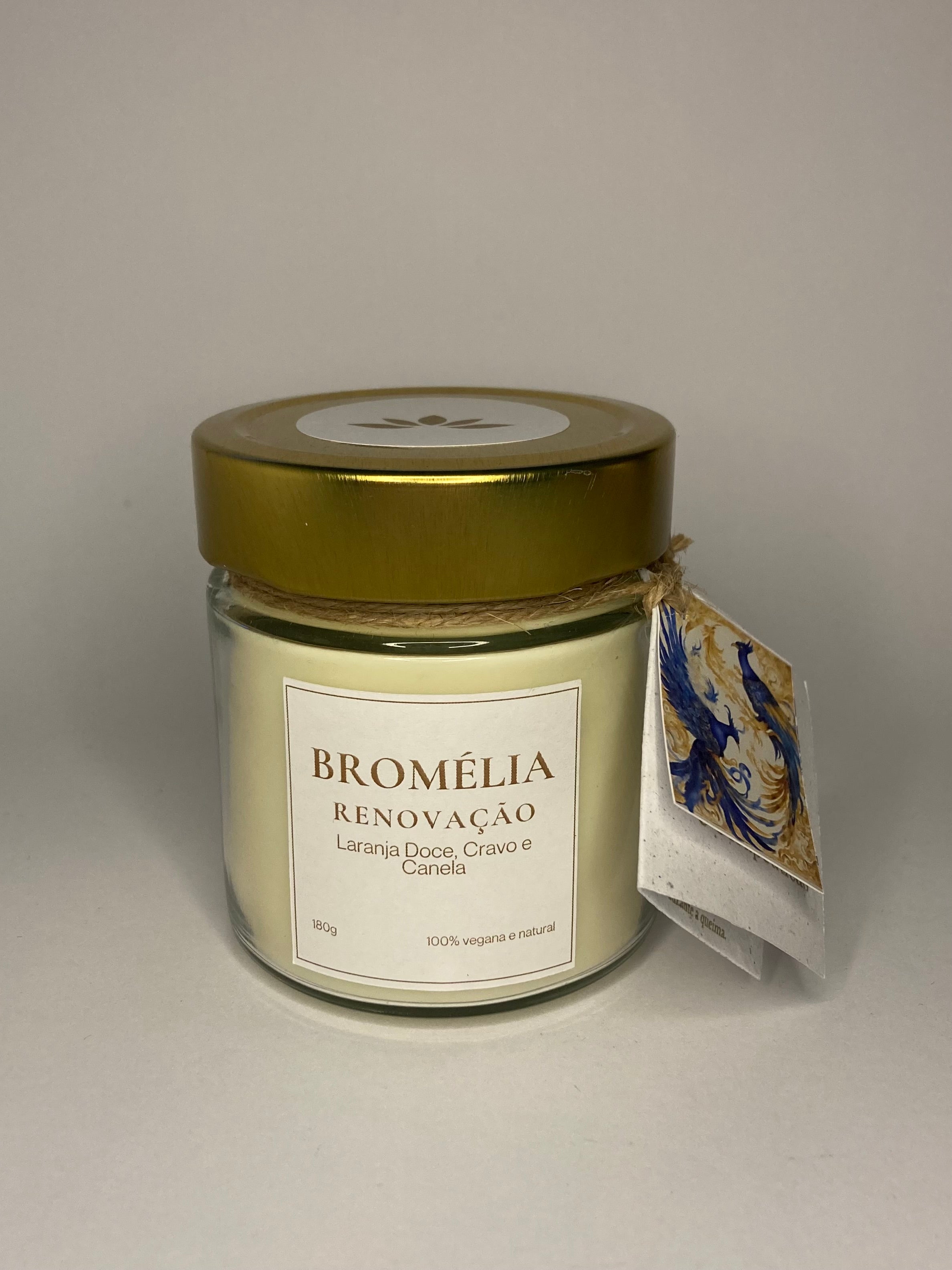 Renovação - Vela Natural de Laranja Doce, Cravo e Canela 180g