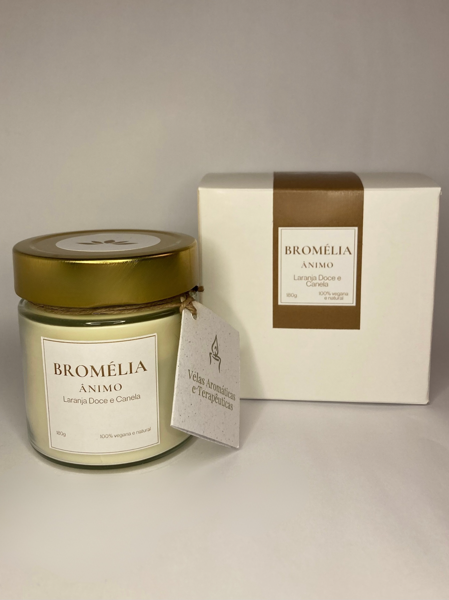 Ânimo - Vela Natural de Laranja Doce e Canela 180g