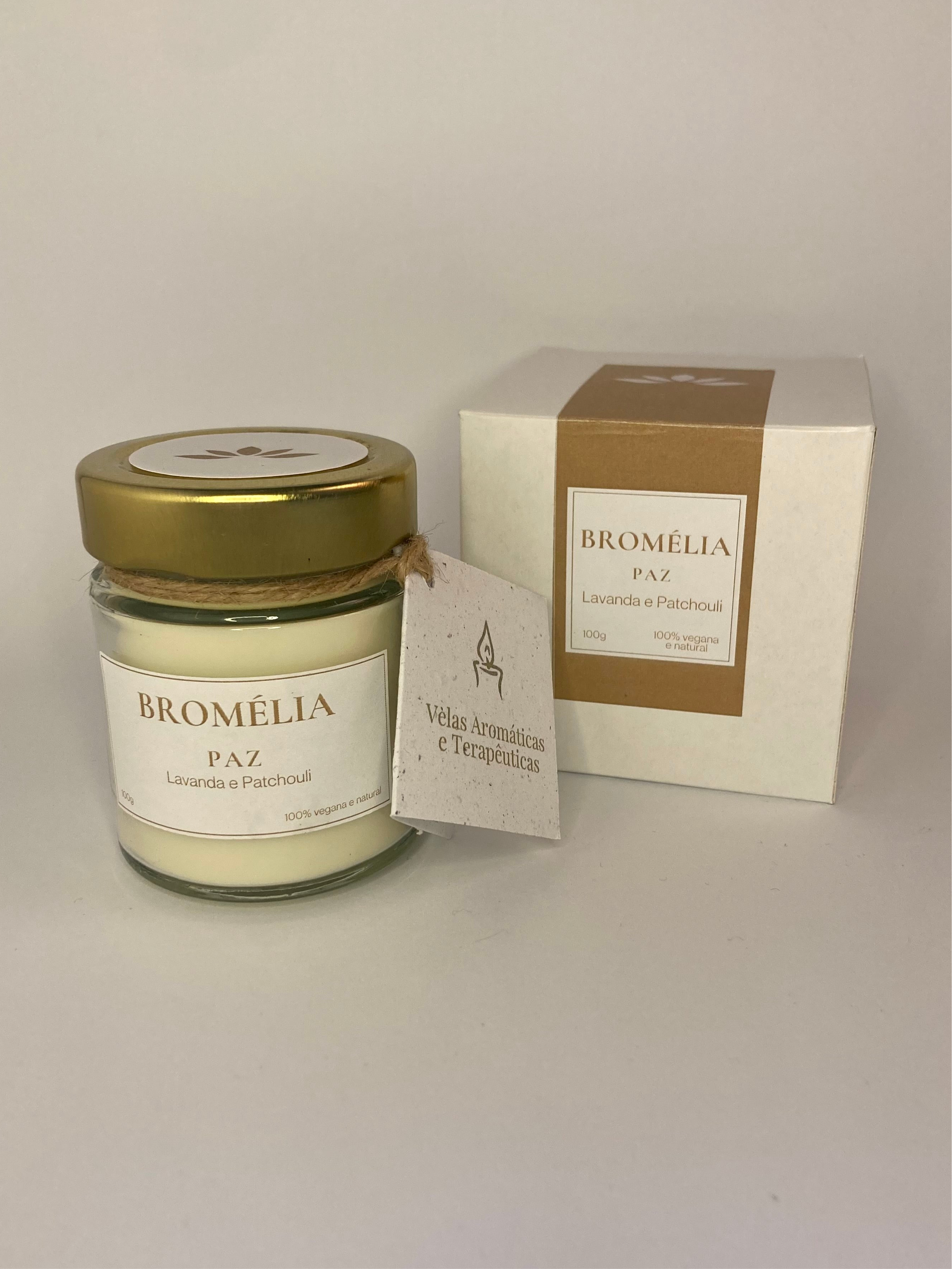 Paz - Vela Natural de Lavanda e Patchouli 100g