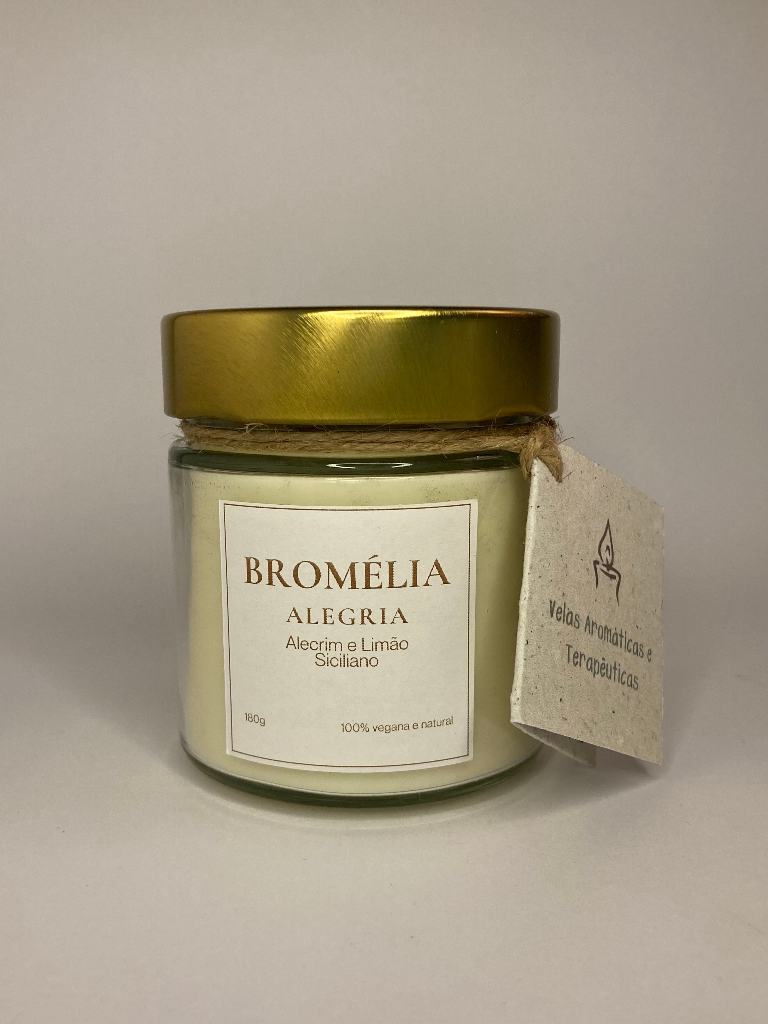 Alegria - Vela Natural de Alecrim e Limão Siciliano 180g