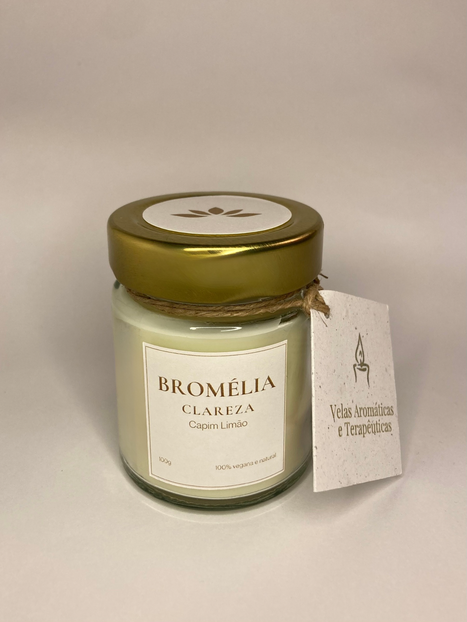 Clareza - Vela Natural de Capim Limão 100g