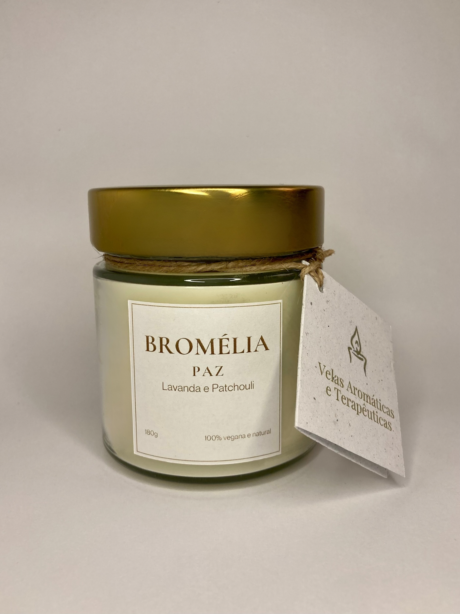 Paz - Vela Natural de Lavanda e Patchouli 180g