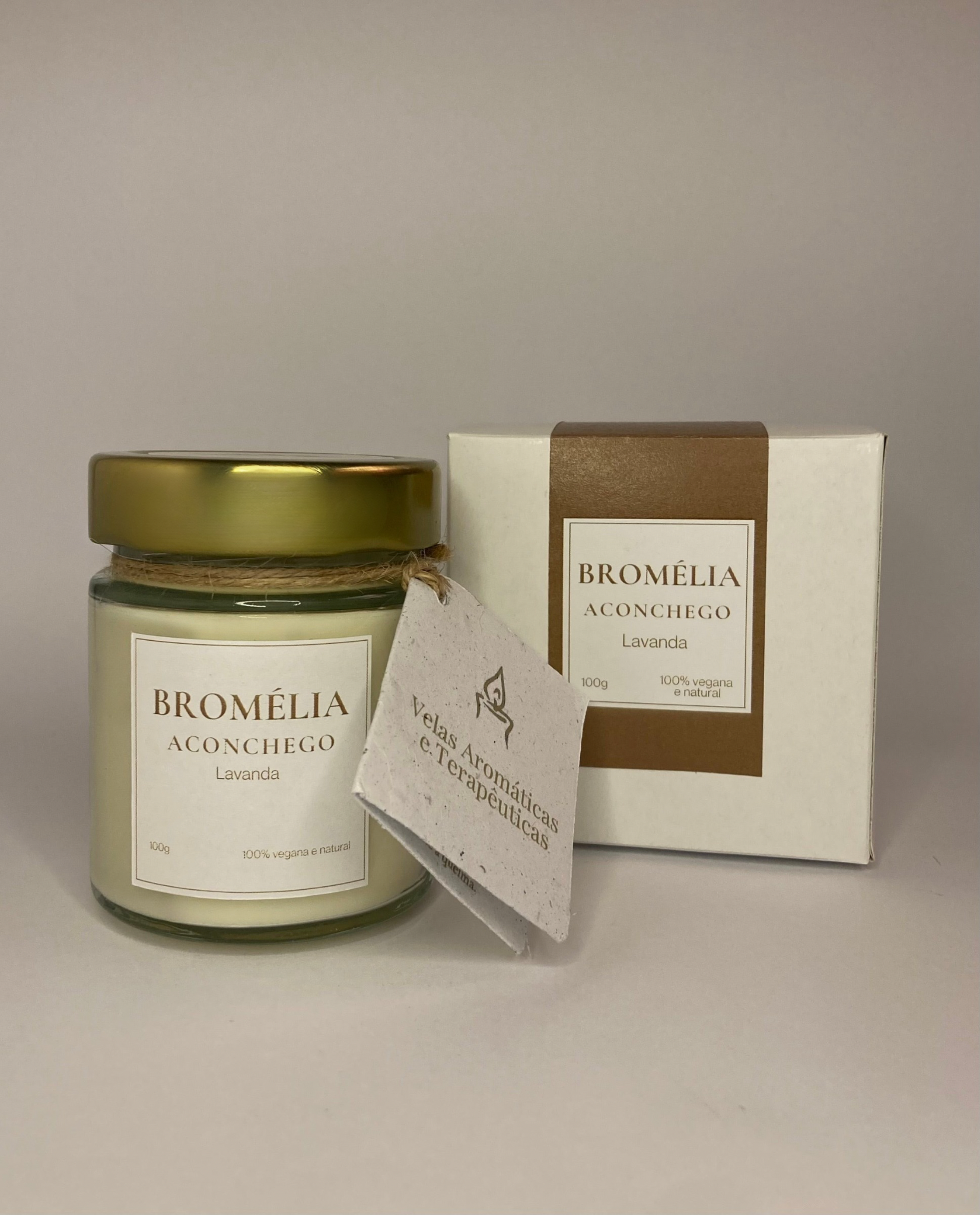 Aconchego - Vela Natural de Lavanda 100g