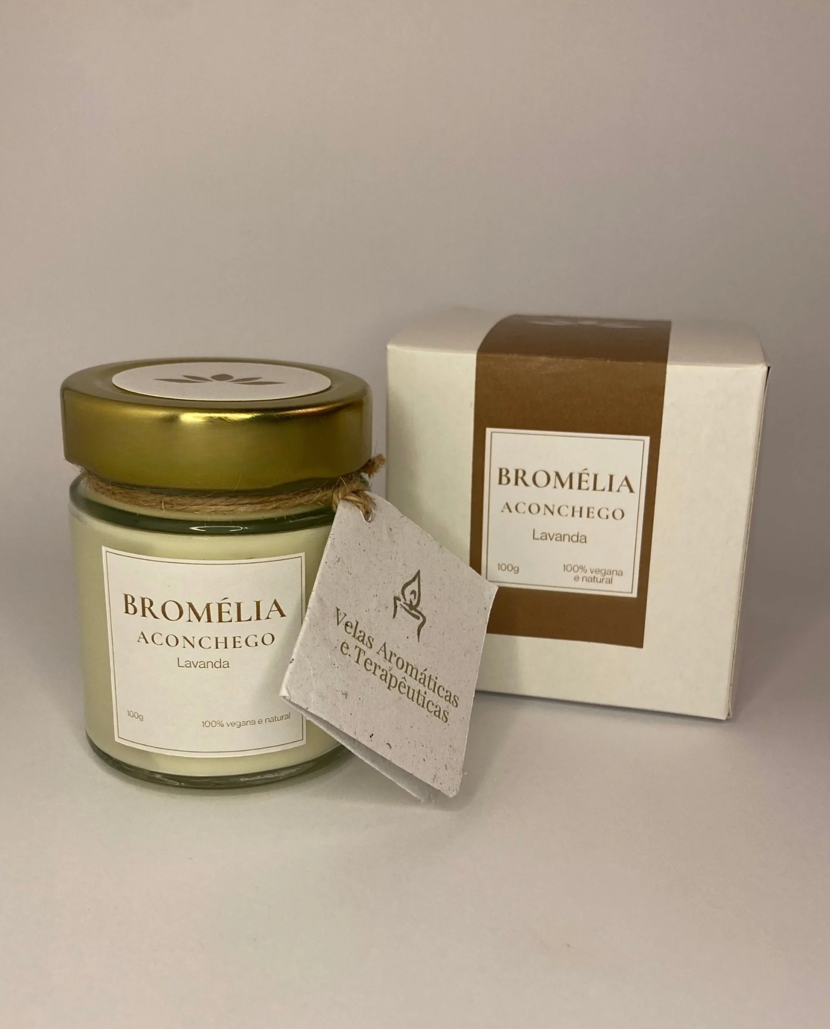 Aconchego - Vela Natural de Lavanda 100g